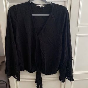Lovestitch Eyelet Sleeve Tie Top - Medium